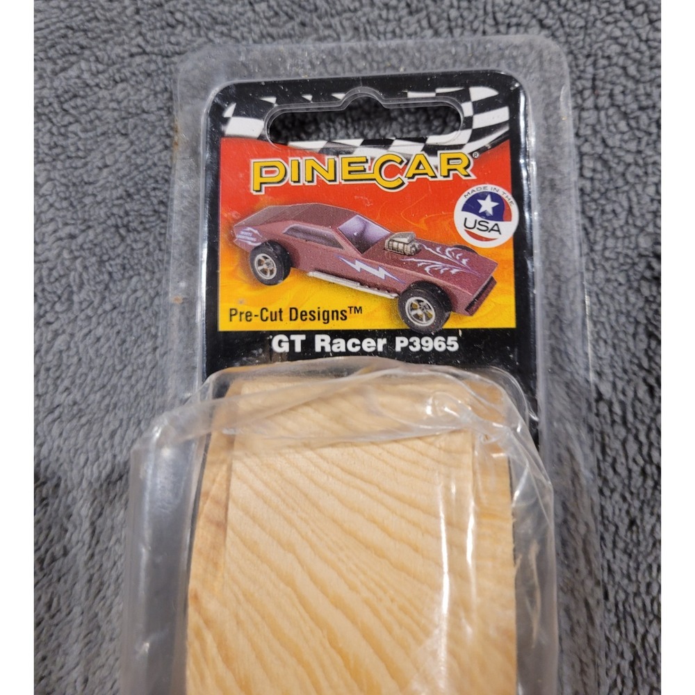 PineCar P3965 GT Racer Pre-Cut Pinewood Derby Car Kit New In Pack 2003 Vintage